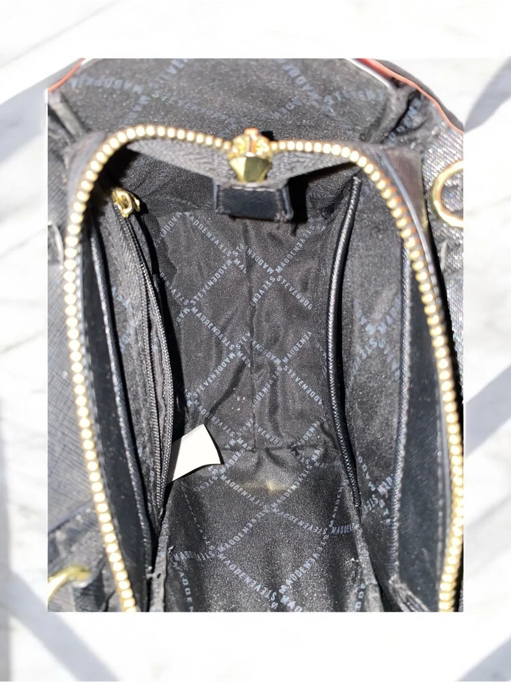 Steve Madden Black Mini Structured Satchel Crossbody Bag